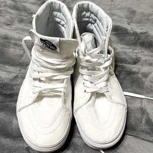 Vans. White. Women’s 9.0 - men’s 7.5 high top